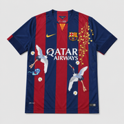 Barcelona - Retro Home 2014/15 Embroidered Jersey
